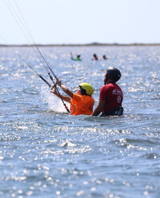 Kite piloting in water